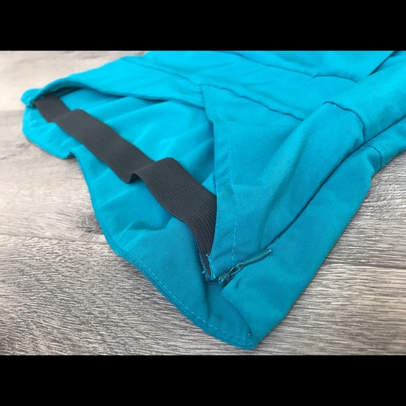 Strapless Teal Mini Dress - Picture 4 of 4